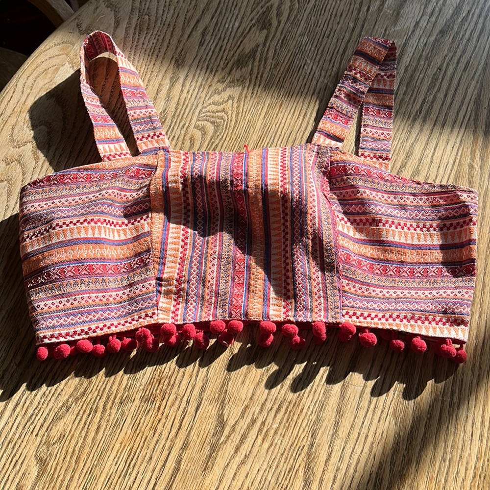 Cider pom pom crop top.